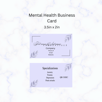 Mental Health Business Card
