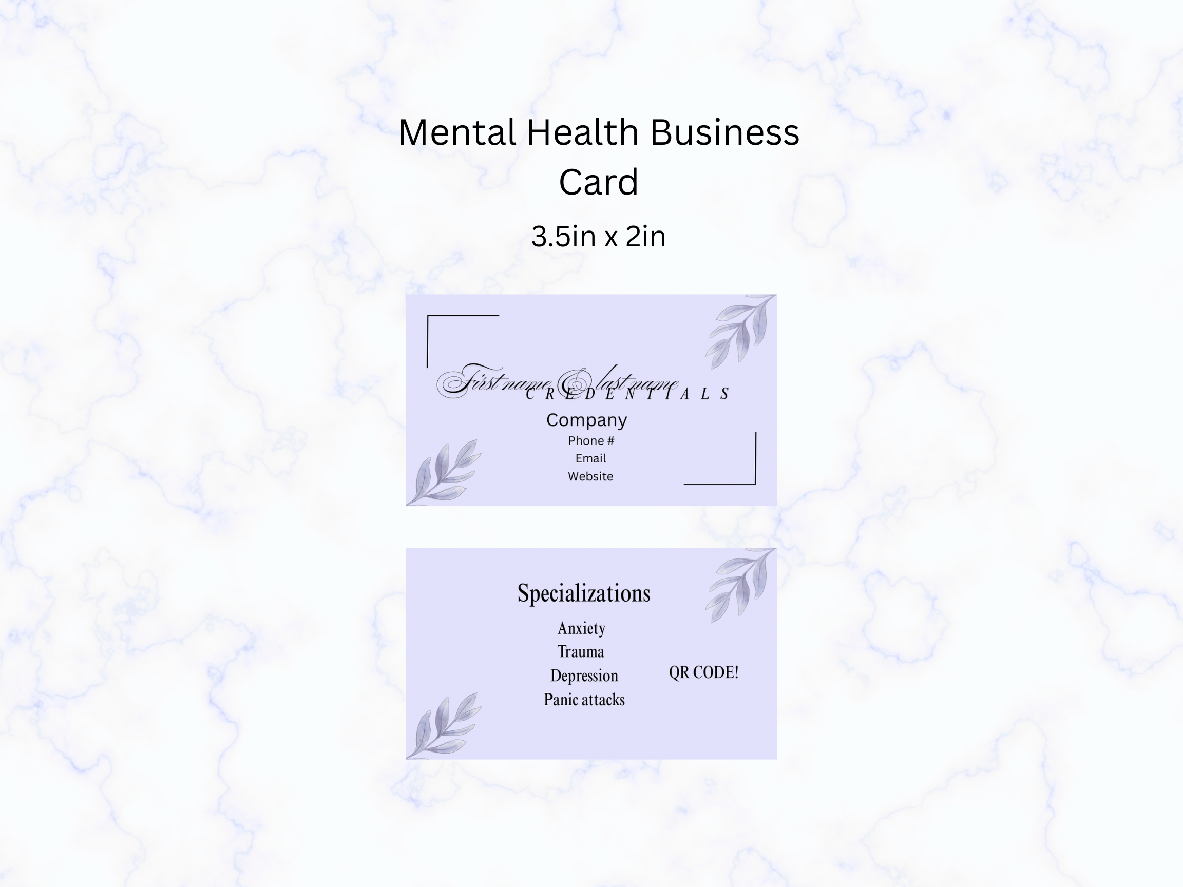 Mental Health Business Card - Image 1